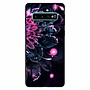 Ốp lưng in cho Samsung S10 Plus Mẫu Mẫu Đơn Hồng Đen