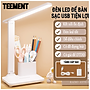 Đèn Bàn Học Đọc Sách Cao Cấp Teement Led Chống Cận 03 Chế Độ Ánh Sáng Vàng Bảo Vệ Mắt- Hàng Chính Hãng