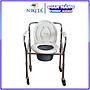 Ghế bô vệ sinh Nikita Inox cao cấp, có bánh xe di chuyển tiện lợi, cho người già, người bệnh và trẻ em mẫu 2021