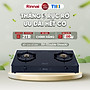 Bếp gas dương Rinnai RV-7Double Glass(A) mặt bếp kính và kiềng bếp men - Hàng chính hãng.