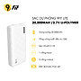 Sạc dự phòng 9FIT Lite 20,000mAh /3.7V Li-Polymer - 9PL20K03B, hỗ trợ sạc nhanh - Hàng chính hãng