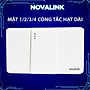Mặt công tắc đèn 1 chiều kèm ổ điện 3 chấu cắm đa năng âm tường A6-16 Novalink chính hãng