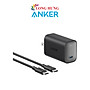 Combo cốc sạc Anker Nano 1C 100W + Cáp USB Type-C to Type-C B2679 - Hàng chính hãng