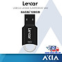 USB 2.0 Flash Drive Lexar JumpDrive V40 64GB/ 128GB, thiết kế nhỏ gọn màu đen - Hàng chính hãng
