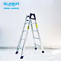Thang nhôm xếp chữ A SUMIKA SKD505 - Chữ A cao 1.5m, chữ I cao 3.0m, tải trọng 150kg