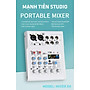 Bàn Mixer E4 mini - 88 chế độ vang, 3 kênh (2 mono, 1 stereo) - Tích hợp nguồn 48V dành cho micro thu âm - Đầy đủ kết nối Bluetooth, USB, XLR, 6.5mm, Canon - Mixer chuyên dụng cho loa kéo, dàn karaoke gia đình, thu âm, livestream - Hàng nhập khẩu