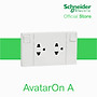 Ổ cắm đôi 3 chấu 16A có công tắc, size E AvatarOn A - Schneider Electric - M3T-SIS-WE