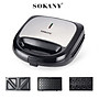 Máy nướng bánh mì, máy kẹp bánh mì sandwich đa ngăng SOKANY công suất 800W -HÀNG CHÍNH HÃNG- DELIYA