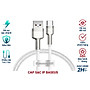 Cáp sạc nhanh, siêu bền Baseus Cafule Metal Series Type C 40W (USB to Type C, Zinc Alloy Material, Super Quick charge)- Hàng chính hãng.