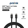 Dây sạc type C to C PROLiNK GCC_240_02 dài 2M, sạc siêu nhanh 240W với chuẩn PD 3.1, truyền dữ liệu tốc độ cao 480Mbps cho Laptop, điện thoại, máy chơi game - Hàng chính hãng