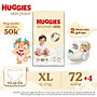 Tã quần Huggies Skin Perfect phiên bản Rồng giới hạn Mega Jumbo XL72+4 miếng với 2 vùng thấm giảm kích ứng da
