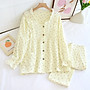Đồ Bộ Bầu Và Sau Sinh AZ223 Có Khe Mở Cho Con Bú Chất Liệu Muslin Nhẹ Mát Mặc Xuân Hè Và Thu Đông
