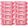 Combo 10 gói Khăn Giấy Ướt Aiko 100 tờ/gói không hương màu Hồng