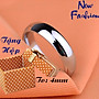 Nhẫn inox bản mo tròn 4mm đẹp, khồng đen, hợp thời trang - Tặng hộp đựng xinh xắn (01 chiếc)