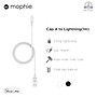 Dây Cáp Sạc Mophie Chuẩn MFi Cho iPhone 1m - Hàng Chính Hãng