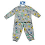 Bộ quần áo dài bé trai họa tiết Khủng Long xám thun xước - AICDBTHZUHVX - AIN Closet
