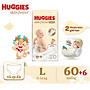 Tã quần Huggies Skin Perfect phiên bản Rồng giới hạn Super Jumbo L60+6 miếng với 2 vùng thấm giảm kích ứng da