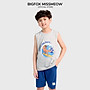 Đồ Bộ Bé Trai BIGFOX - MISS MEOW, Bộ Ba Lỗ Cho Bé Mùa Hè Chất Cotton Mềm Mịn In Khủng Long 3,4,5,6,7,8,9,10,11 Tuổi