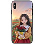 Ốp lưng cho IPhone X - Xs - Xs Max - Xr - 11 - 11 Pro Max - Thiếu Nữ Cầm Hoa Hồng - Hàng Chính Hãng