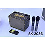 Loa Bluetooth Karaoke  QIXI SK-2036 , Tặng Kèm 2 Micro Không Dây Cao Cấp , Hát Karaoke Nghe Nhạc Bass mạnh -Hàng Chính Hãng