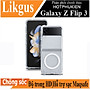 Ốp lưng chống sốc trong suốt hỗ trợ sạc Maqsafe cho Samsung Galaxy Z Flip 3 hiệu Likgus Maqsafe Magetic Case siêu mỏng 1.5mm, độ trong tuyệt đối, chống trầy xước, chống ố vàng, tản nhiệt tốt - hàng nhập khẩu