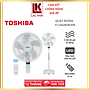 Quạt đứng Toshiba F-LSA20(W)VN, Màu trắng, 60W - Điều khiển từ xa - 5 cánh - Hẹn giờ tắt/mở - Hàng chính hãng, bảo hành 12 tháng