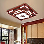 Đèn ốp trần gỗ phong cách cổ Trung Quốc LED 3 màu ánh sáng