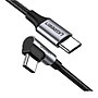 Cáp 2 đầu type c 2.0 3M bẻ góc C 90 độ màu xám sạc và truyền dữ liệu từ máy tính ra điện thoại Ugreen 80714  US255 Hàng Chính Hãng