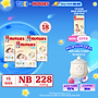 Combo 3 gói Tã/bỉm dán sơ sinh Huggies Skin Perfect NB 70+6 miếng với 2 vùng thấm giảm kích ứng da