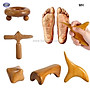 COMBO bộ 5 Dụng Cụ day ấn Huyệt Mát xa toàn thân kiểu Thái bằng gỗ Bách Xanh (MH850) Có mùi thơm nhẹ Chăm sóc sức khỏe