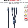 Cáp sạc đa năng 5A Remax 3in1 RC-199TH sạc nhanh siêu tốc max 40W- Hàng chính hãng