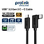 Dây sạc type C to C PROLiNK GCC_100G2_01 dài 2M, Sạc siêu nhanh 100W, truyền dữ liệu audio, video 4K - Hàng chính hãng