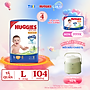 Tã quần Huggies Skin Care Mega Jumbo L100+4 miếng với tràm trà dịu da