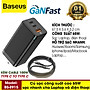 Củ Sạc Nhanh 65W E915 Tặng Kèm Cáp 100W, 1 Cổng USB, 2 Cổng Type-C Hỗ Trợ QC 4.0 - Hàng Chính Hãng Baseus