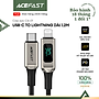 Cáp sạc ACEFAST Type C to Light.ning sạc nhanh 30W, dài 1.2m có màn LED hiển thị thông số - C6-01 Hàng chính hãng