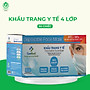 Khẩu trang y tế CAEMEDI 4 lớp Xanh cao cấp, kháng khuẩn, lọc bụi bẩn đạt chuẩn BFE, FDA xuất khẩu Châu Âu - Hộp 50 cái
