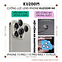 Bộ vòng kính cường lực viền kim loại bảo vệ camera cho iPhone 15 Pro / 15 Pro Max / 15 Plus / iP 15 hiệu HOTCASE Kuzoom AR-LENS  độ cứng 9H, chống trầy xước, giữ nguyên chất lượng ảnh chụp - Hàng nhập khẩu
