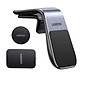 Ugreen 26352 2 miếng dán từ tính + 1 Giá đỡ điện thoại Màu Đen bằng nhôm trên ô tô 80712B LP290 - Hàng chính hãng