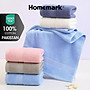 Khăn mặt cotton cao cấp Homemark cho gia đình khách sạn thấm hút tốt, bông tự nhiên mềm mại phù hợp mọi làn da nhạy cảm