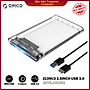 Hộp Đựng Ổ Cứng Di Động HDD Box 2.5 ORICO 2139U3 USB3.0/2.5 Nhựa Trong Suốt - Hàng Chính Hãng