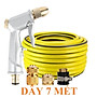 Bộ dây vòi xịt nước rửa xe, tưới cây . tăng áp 3 lần, loại 7m, 10m 206701 đầu đồng,cút đồng+ tặng khăn phượt