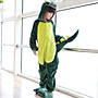 Bộ đồ thú Khủng Long xanh liền thân lông mịn Pijama dành Cho Người Lớn và Trẻ Em Đầy Đủ Các Kích Cỡ kiểu dáng Động Vật Hoạt Hình Cosplay