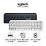 Bàn phím không dây Logitech MX Keys S - Low Profile yên tĩnh, Đèn nền, Bluetooth, Sạc USB-C - Hàng chính hãng