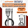 Cáp Sạc Đa Năng 3in1 sạc nhanh 60W USB-C ra 2 cổng Type-C + 1 cổng L cho iPhone / cho iPad hiệu WIWU Starlink - Chống Rối, Siêu Bền, Chip Thông Minh Tích Hợp, Sạc An Toàn - Hàng nhập khẩu