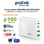 Củ sạc nhanh 100W PROLiNK PDC410001, 4 cổng (2xUSB-A QC 3.0 & 2xUSB-C PD 3.0) IntelliSense, sạc điện thoại, laptop - Hàng chính hãng