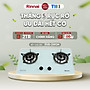 Bếp gas âm Rinnai RVB-2WGN mặt bếp kính và kiềng bếp men - Hàng chính hãng.