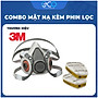 Mặt nạ chống hóa chất 3M 6100/6200 + Phin Lọc 3M 6006 lọc hơi hữu cơ vô cơ, phun sơn, phun xịt thuốc sâu, axit