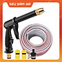 Bộ dây và vòi xịt rửa xe tưới cây tăng áp,vòi xịt rửa,vòi tưới cây 810-2576-1 (dây xám- cút nối đen)