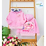 Áo khoác chống nắng có nón cho bé gái hình Labubu baby three từ 10-40kg chất da cá mịn mát