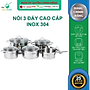 Bộ nồi chảo chống dính cao cấp Fivestar 6 món nắp kính , 3 đáy dùng được bếp từ , hồng ngoại , gas